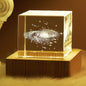 3D Luminous Engraved Crystal Cube Night Light Ornament